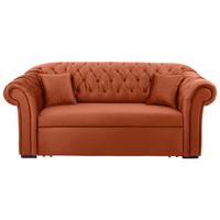 Schlafsofa Cupido - Rostfarben/Schwarz, Design, Textil (213/86/99cm) - MID.YOU