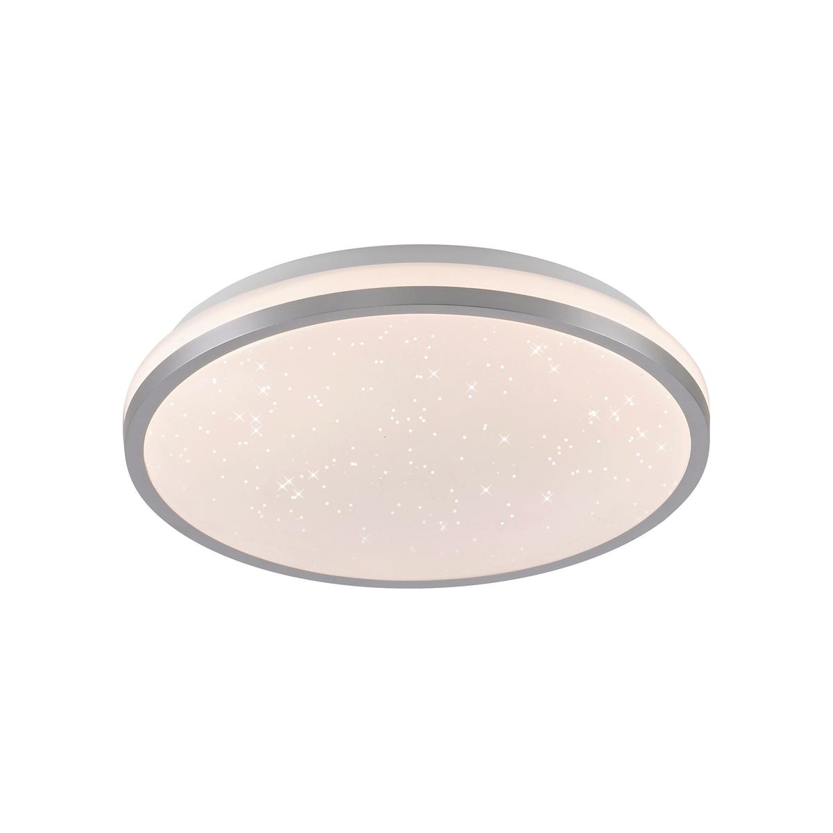 LED-Deckenleuchte, 3000k 14293-21 - Silberfarben, Basics, Kunststoff/Metall (28/28/6,5cm)