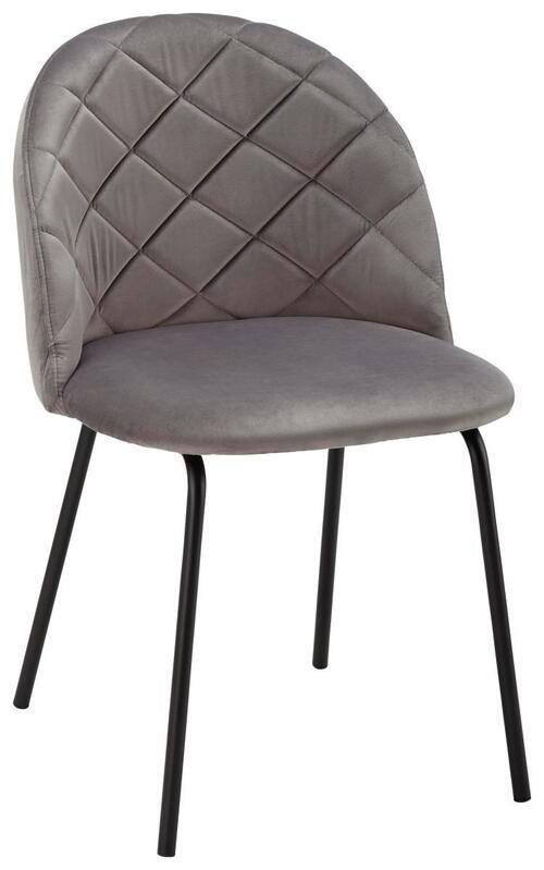 Stolička Selina sivá - čierna/sivá, Modern, kov/drevo (48,5/78/54cm) - Modern Living