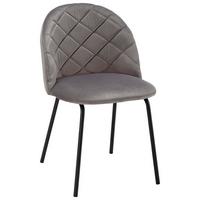 Židle Selina šedá - šedá/černá, Moderní, kov/dřevo (48,5/78/54cm) - Modern Living