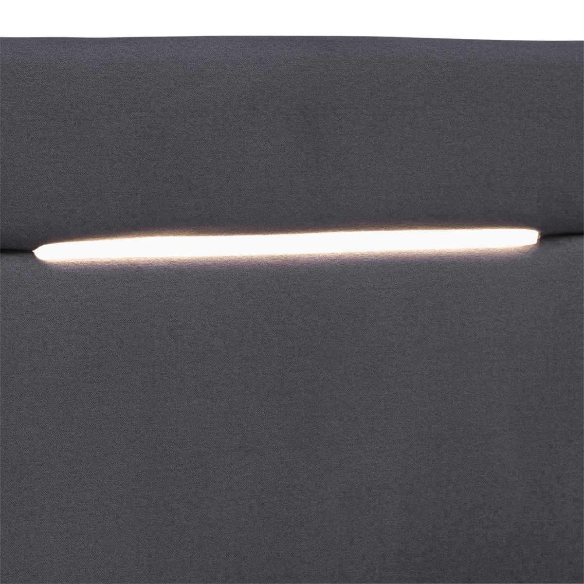 Boxspringbett mit Topper & Bettkasten 140x200 cm Tommy - Graphitfarben, MODERN, Holzwerkstoff/Textil (140/200cm)