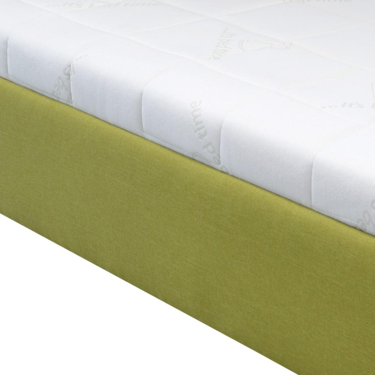 čalouněná postel STILO 120/200cm,zelená - bílá/zelená, dřevo/textil (120/200cm)