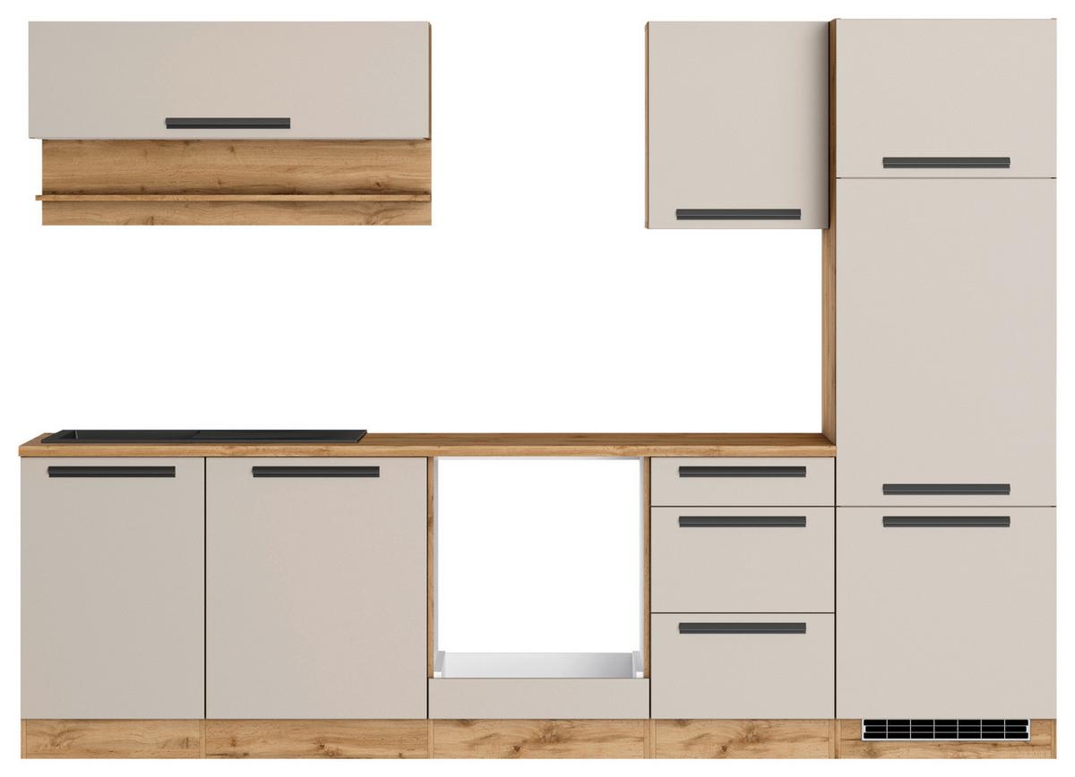 Küchenleerblock Aveiro Kaschmir/Eiche Wotan B: 280cm - Kaschmir/Eiche Wotan, Trend, Holzwerkstoff (280cm) - Held