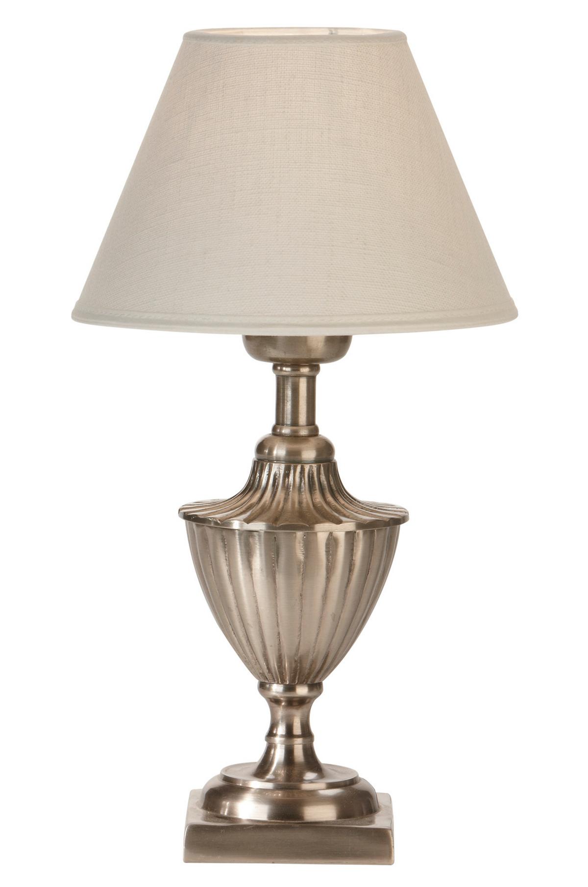 Tischleuchte 281361316-166 Pollino - Silberfarben/Creme, KONVENTIONELL, Metall (16/33/16cm)