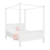 POSTEL S NEBESY MARILOU - bílá/černá, Romantický / Rustikální, kov/kompozitní dřevo (140/200cm)