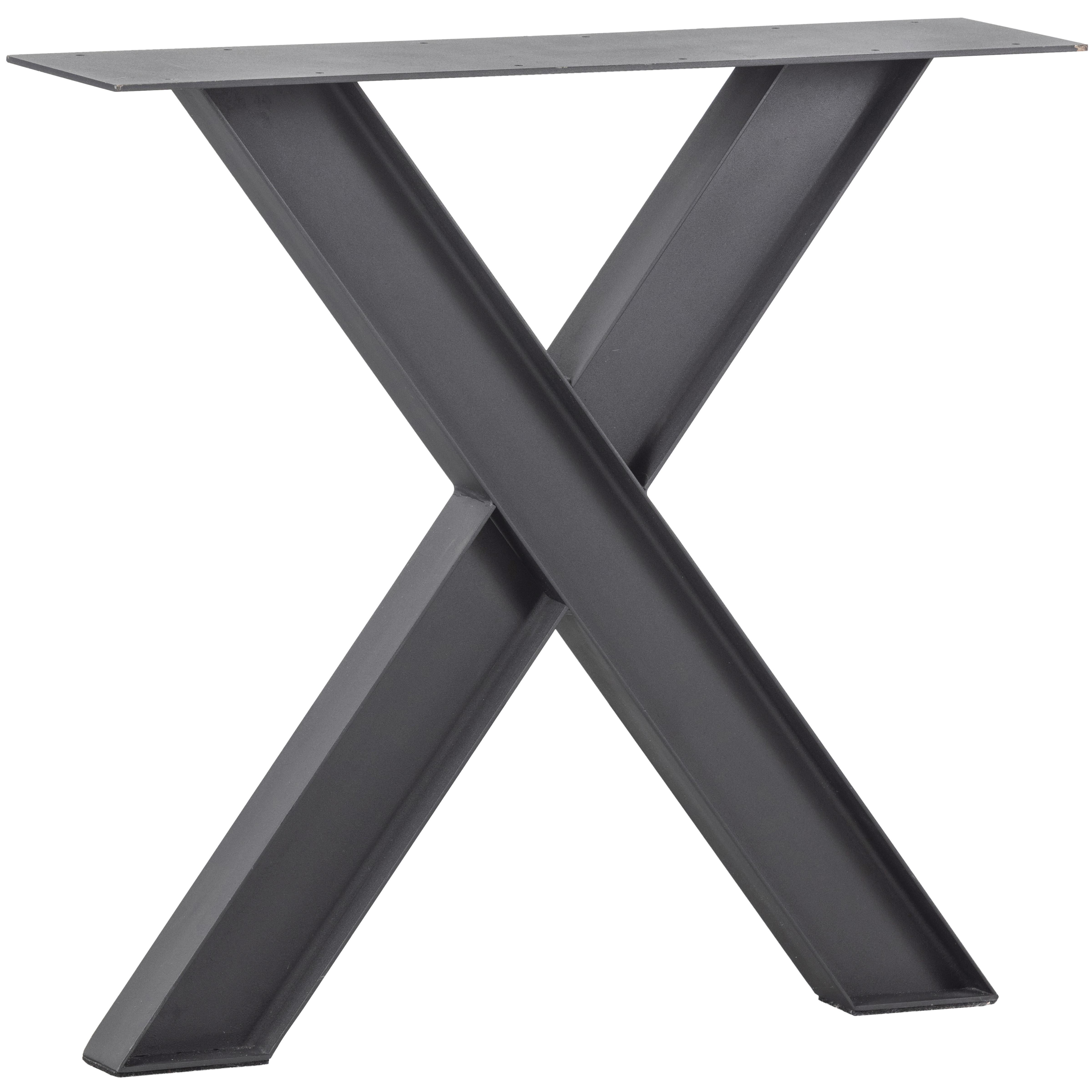 TISCHGESTELL Tablo Schwarz L: 79cm - Schwarz, MODERN, Metall (79/10/72cm) - Livetastic