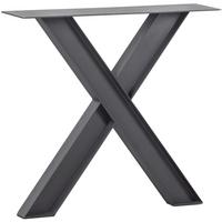 TISCHGESTELL Tablo Schwarz L: 79cm - Schwarz, MODERN, Metall (79/10/72cm) - Livetastic