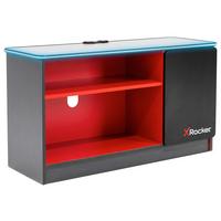 TV-Lowboard Carbon-Tek B: 160 Schwarz, Rot - Rot/Schwarz, MODERN, Holzwerkstoff (101,3/55,1/36,3cm) - X Rocker