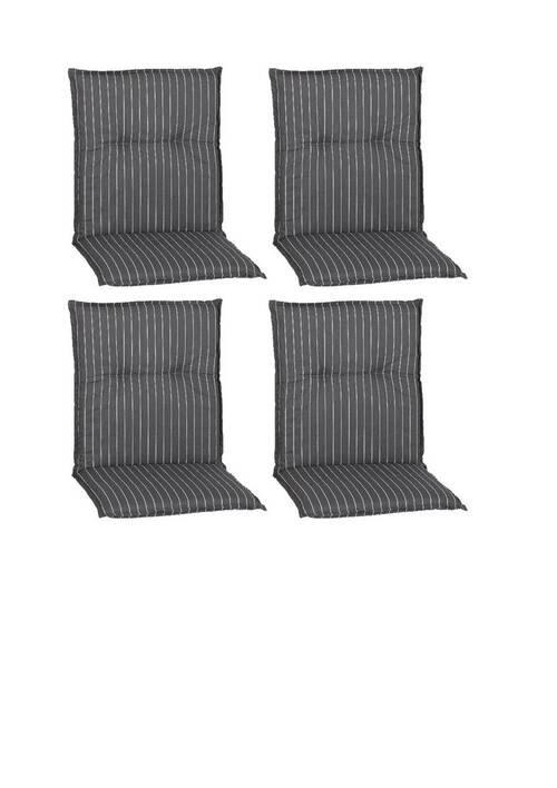 Niederlehner Auflagen 4er-Set Belm 100x50x6cm Grau/Weiß - Weiß/Grau, Basics, Textil (100/50/6cm)