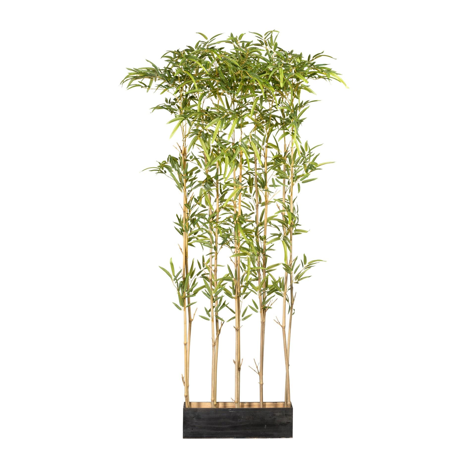 Kunstpflanze Grünpflanze H: 160 cm - Schwarz/Braun, Design, Naturmaterialien/Holz (160cm) - P & B