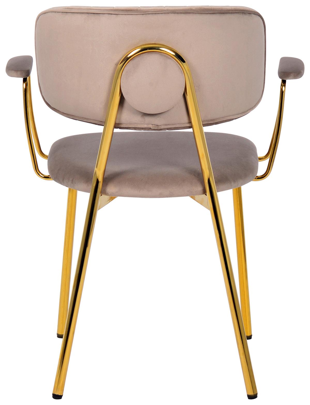 SADA STOLIČIEK GISELLE 225 - zlatá/taupe, Design, kov/plast (63/80/51cm) - Kayoom