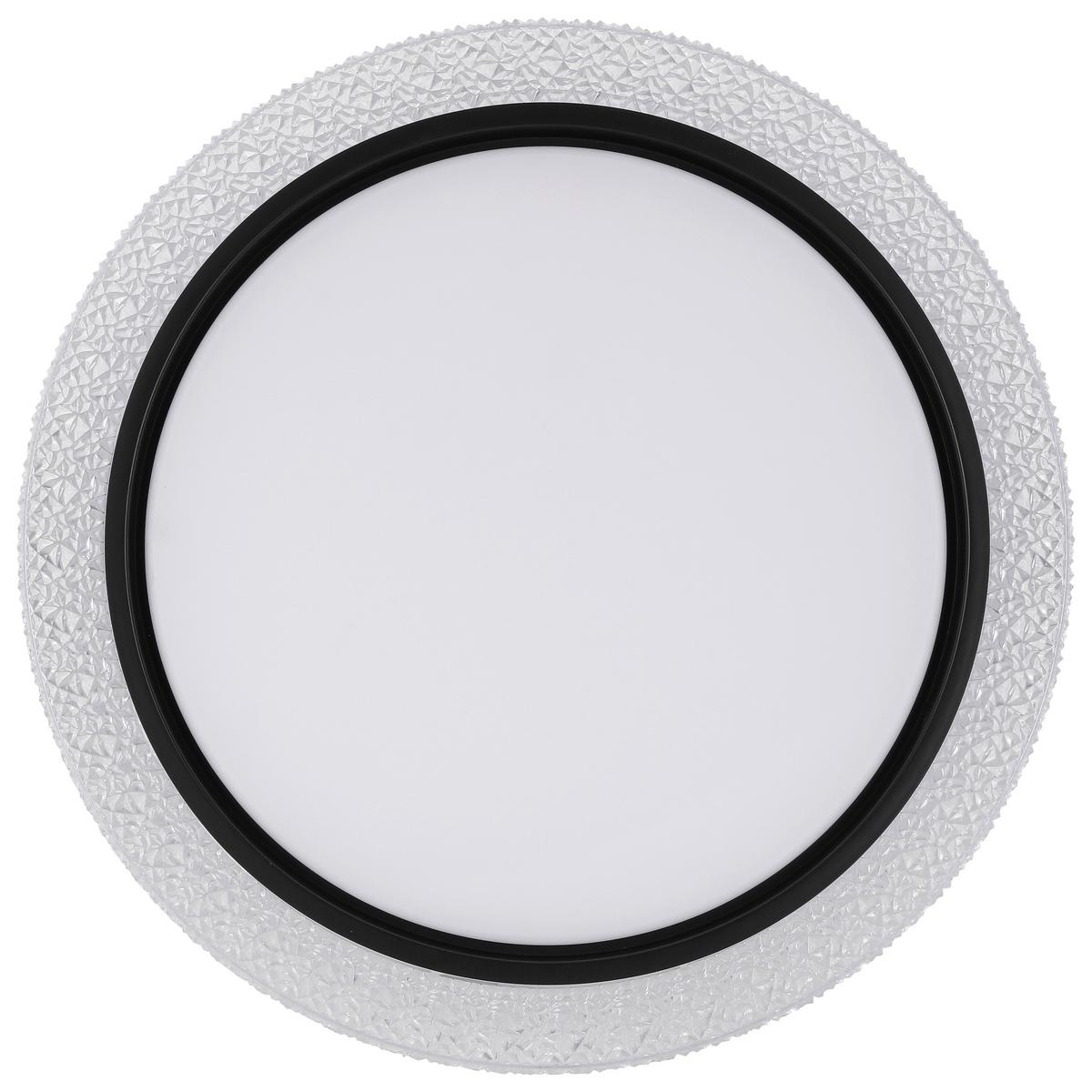 Stropné svietidlo Ozi, P/V: 39/7cm,čierna/biela - priehľadné/čierna, Modern, kov/plast (40/8cm) - Modern Living