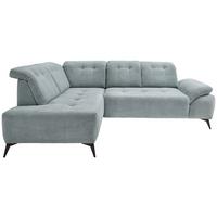 ECKSOFA Fiore, Hellblau S: 200x272 cm - Schwarz/Hellblau, MODERN, Textil (200/272cm) - Livetastic