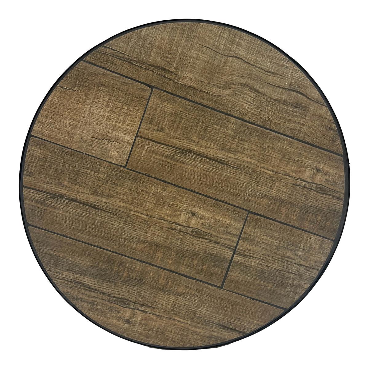 Gartenset Amelie Wood Style - Schwarz/Braun, Basics, Keramik/Metall (60/75cm) - Ambia Garden