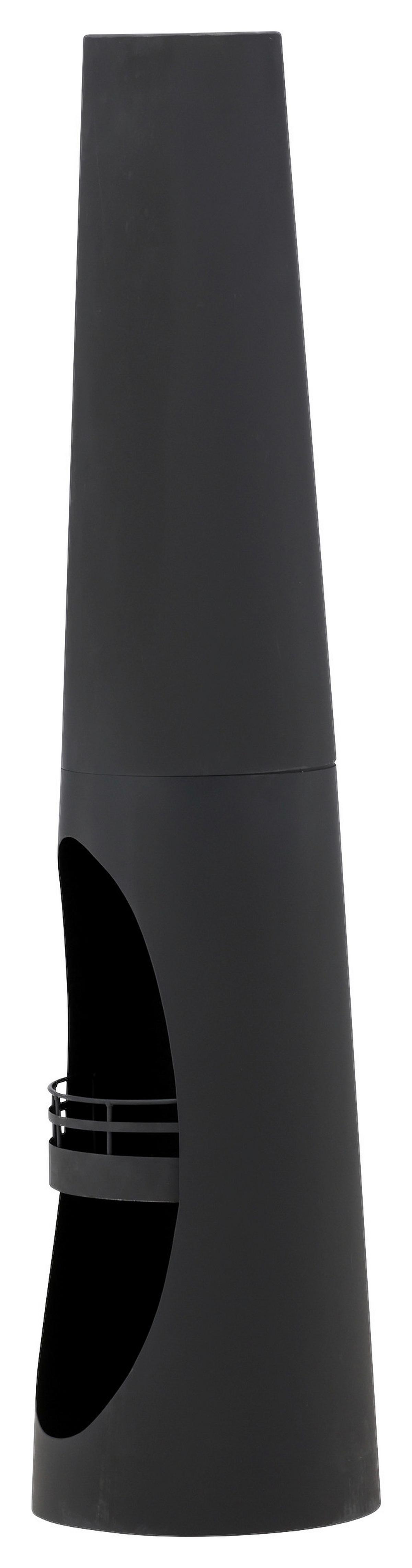 Feuerstelle Bastian - Schwarz, KONVENTIONELL, Metall (33/135/33cm) - Gardenson