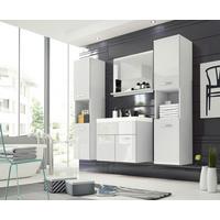 Kúpeľňa 5-dielna MONTREAL XL biela - biela/biela s vysokým leskom, Lifestyle, kov/kompozitné drevo (120cm) - P & B