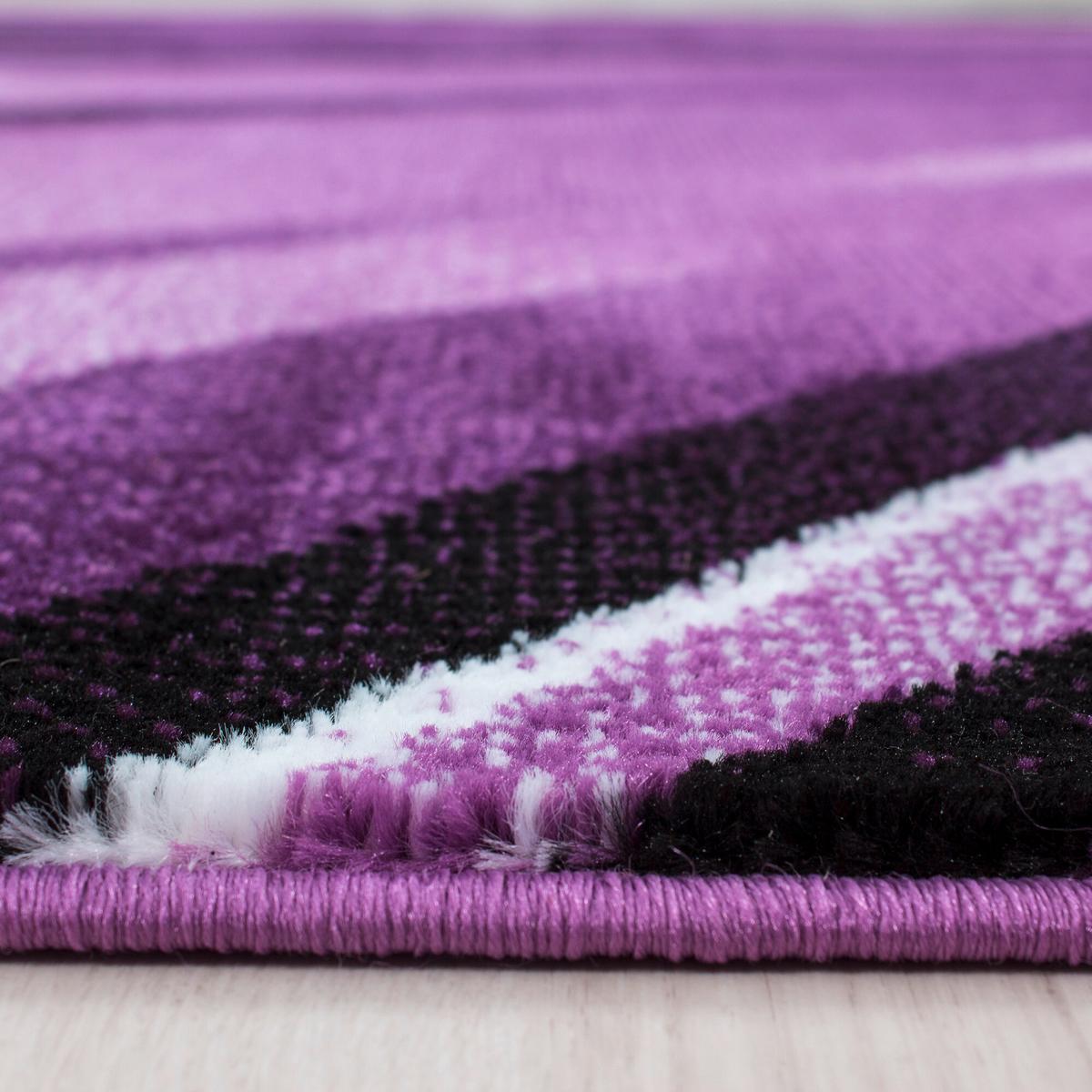 Flachwebteppich Parma - Violett/Schwarz, Design, Textil (280/370cm) - Novel