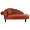 Recamiere Cupido Rostfarben - Rostfarben/Schwarz, Design, Textil (216/91/103cm) - MID.YOU