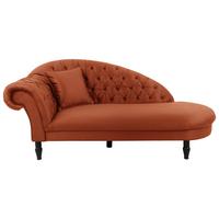 Recamiere Cupido Rostfarben - Rostfarben/Schwarz, Design, Textil (216/91/103cm) - MID.YOU