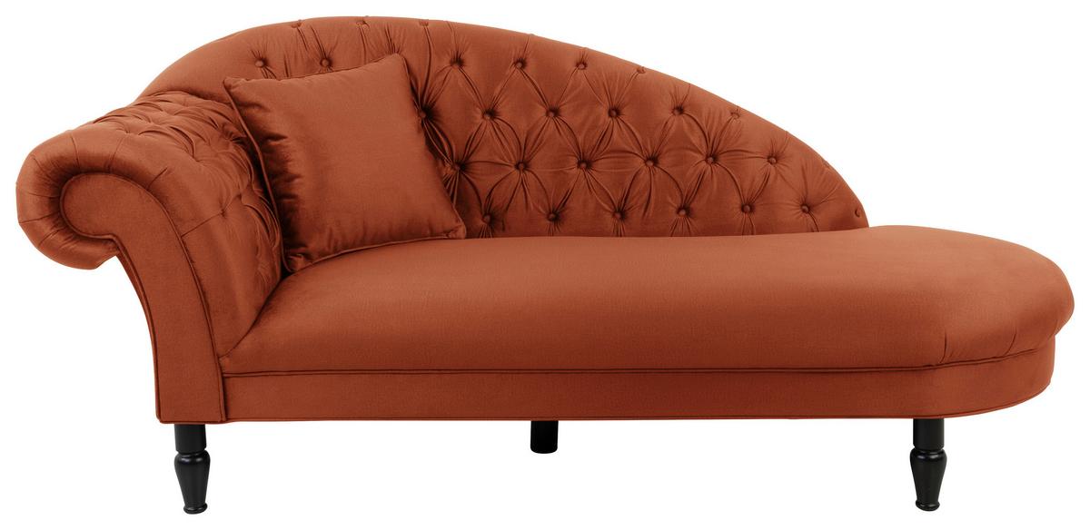 Recamiere Cupido Rostfarben - Rostfarben/Schwarz, Design, Textil (216/91/103cm) - MID.YOU