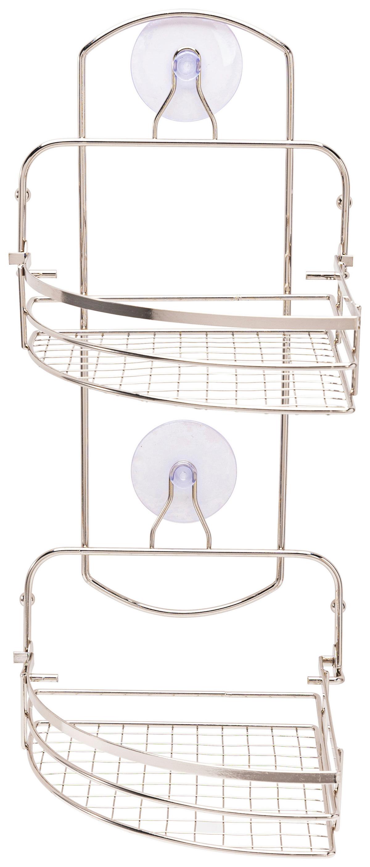 Regál do sprchovacieho kúta NIZZA - chrómová, Konventionell, kov (15/27/15cm) - Ondega
