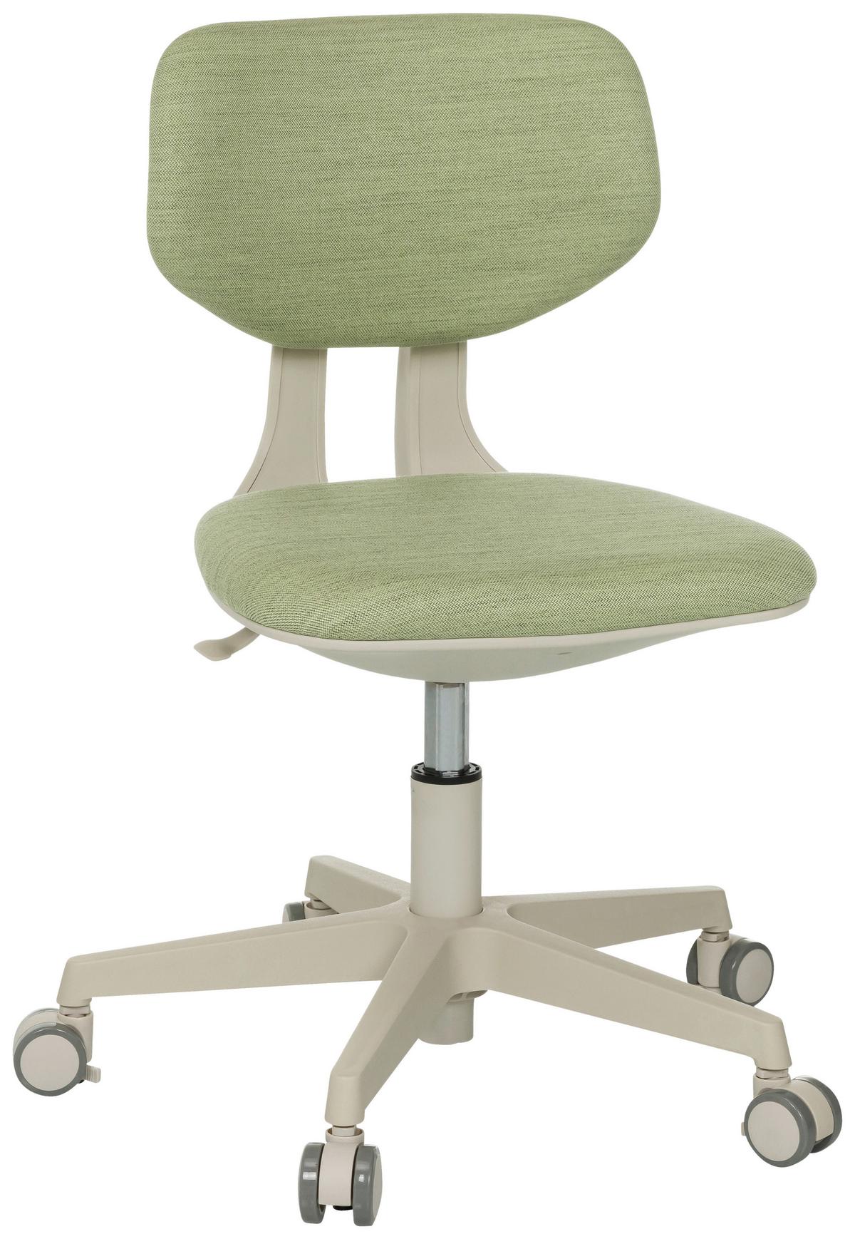 Jugenddrehstuhl Kiddy Classic Grün B: 52 cm - Creme/Grün, MODERN, Kunststoff/Textil (52/70 - 79/52cm) - MID.YOU