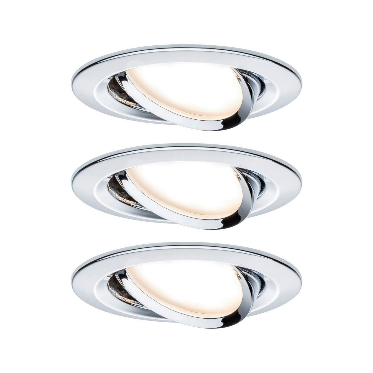 Deckenleuchte 3er-Set Ø 8,4 cm, dimmbar, Rund - Design (8,4cm) - Paulmann