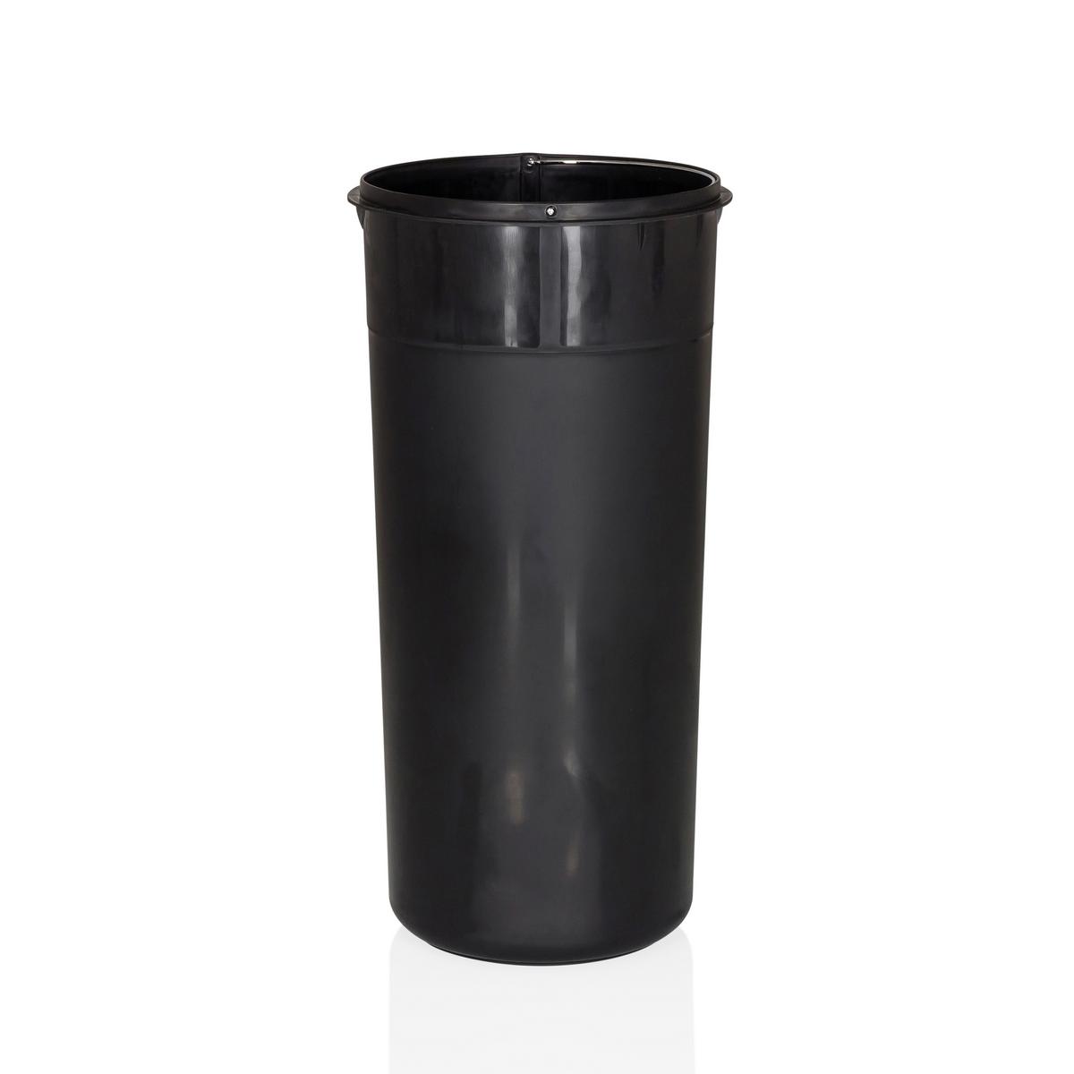ABFALLEIMER Clean Bamboo Weiß B: 37cm - Schwarz/Weiß, MODERN, Kunststoff/Metall (37/64,5/29cm) - MID.YOU