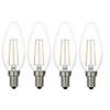 LED žárovka Multi, 3,8W, 4ks v balení - čiré, kov/sklo (3,7/9,8cm) - Modern Living