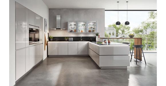 Einbauküche Luxor Frei Planbar Modern, Grifflos - Schwarz/Grau, MODERN, Holzwerkstoff - Vertico