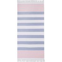 Hamamtuch Lotti - Blau/Rot, MODERN, Textil (80/180cm) - Luca Bessoni