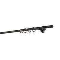 Rundstangengarnitur Schwarz L: 100 cm - Schwarz, Basics, Metall (100cm)