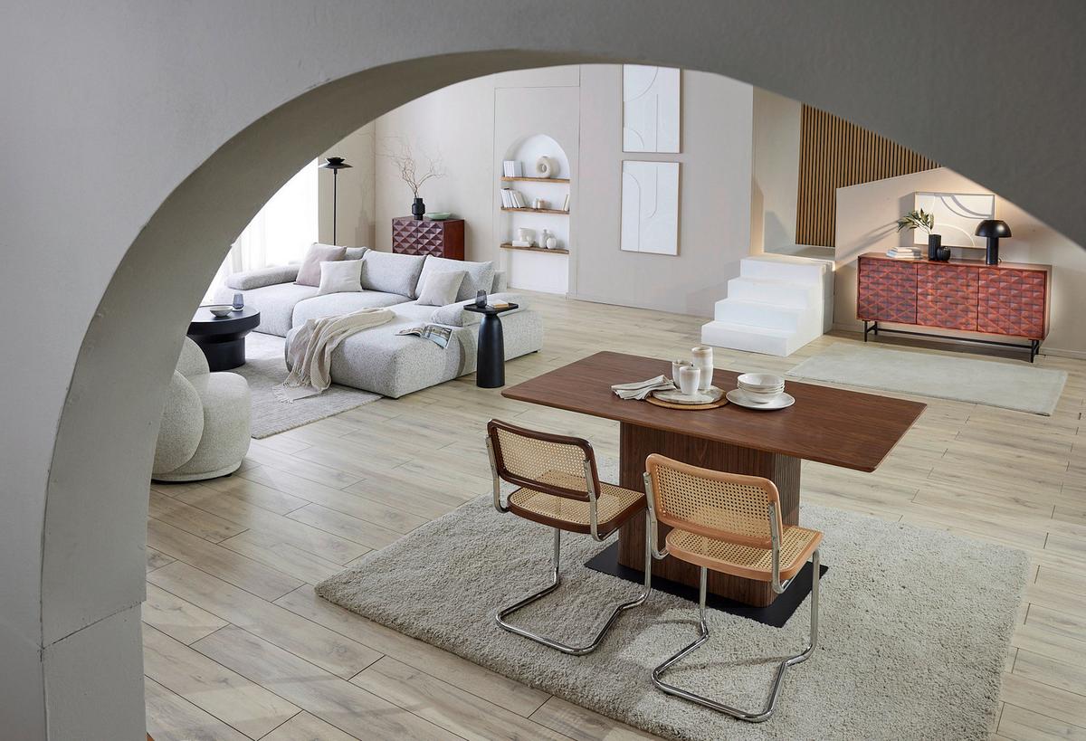 Schwingstuhl Skagen - Chromfarben/Schwarz, KONVENTIONELL, Holz/Metall (52/81/59cm) - Livetastic