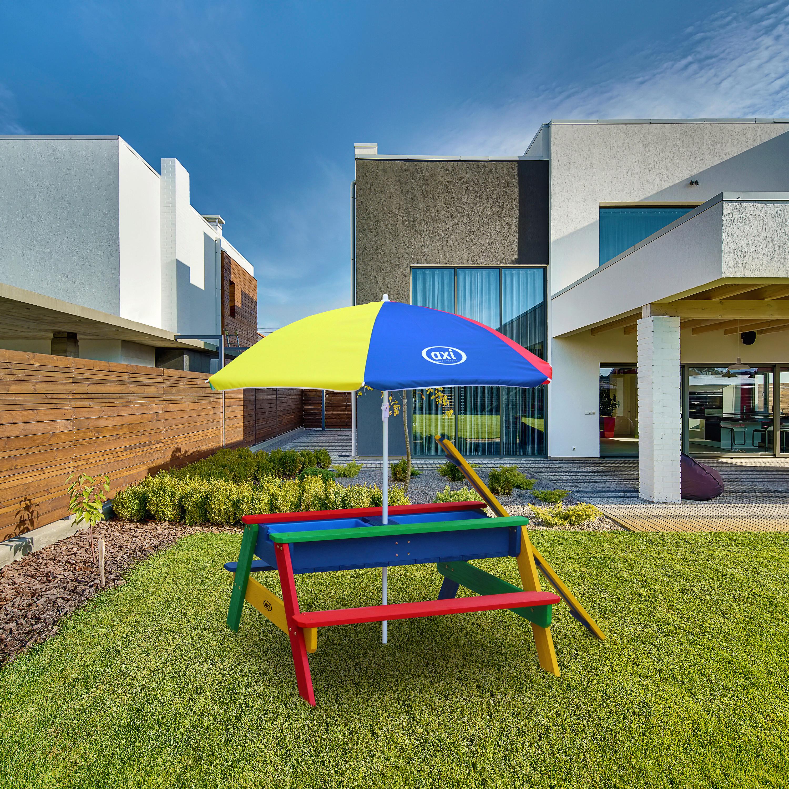 Sand- Und Wassertisch A031.004.08 - Blau/Multicolor, KONVENTIONELL, Holz/Kunststoff (97,7/48,7/95cm) - Ambia Garden