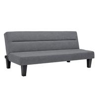 Schlafsofa Kebo, Anthrazit B: 175 Cm - Anthrazit/Schwarz, Design, Textil/Metall (175/73/81cm) - MID.YOU