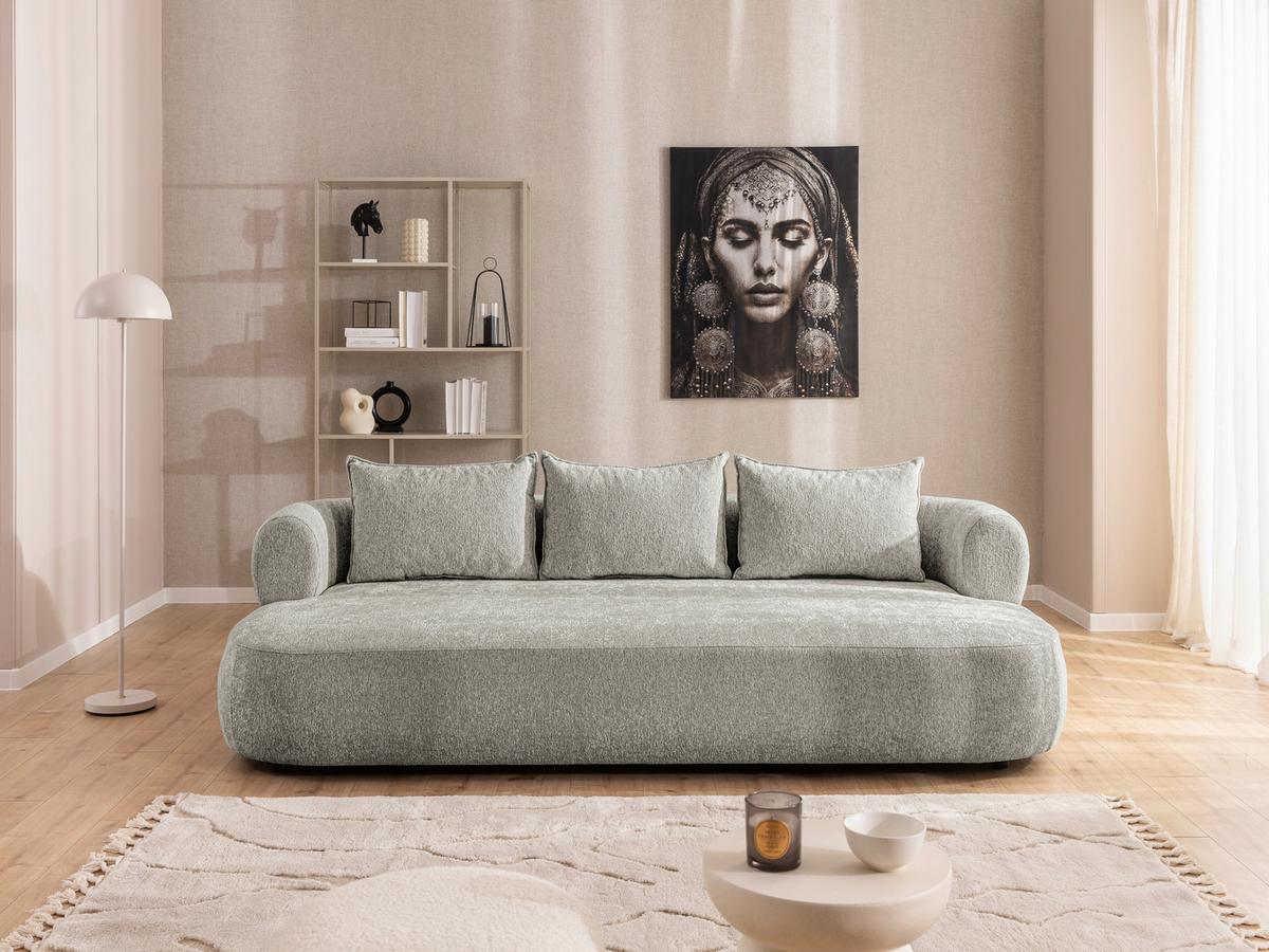 Bigsofa Ferro Hellgrau B: 240 cm - Hellgrau/Schwarz, Design, Textil (240/76/122cm) - Livetastic