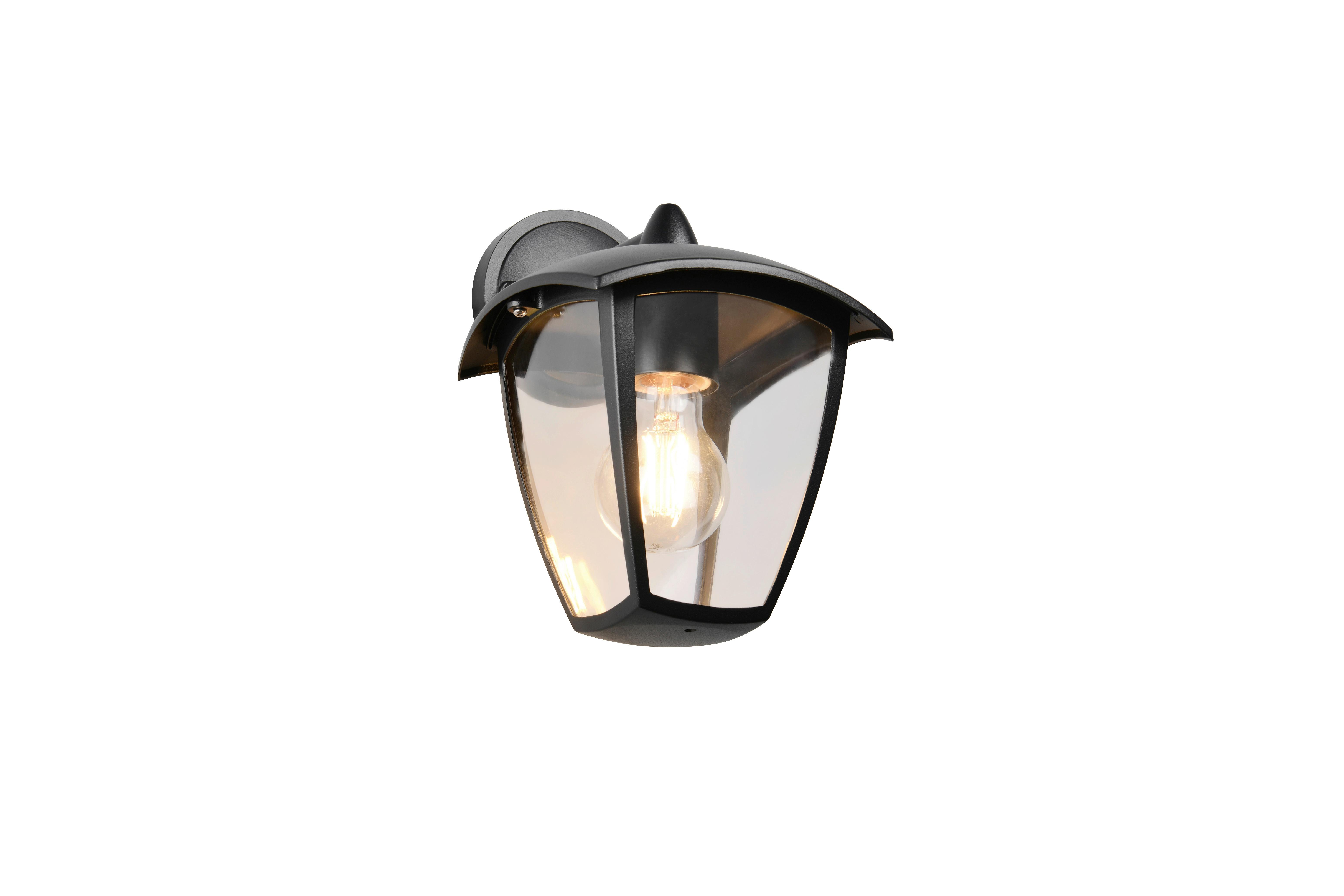 Außenwandleuchte 263260132 Venta - Transparent/Schwarz, KONVENTIONELL, Kunststoff/Metall (17/20/24cm) - Trio Leuchten