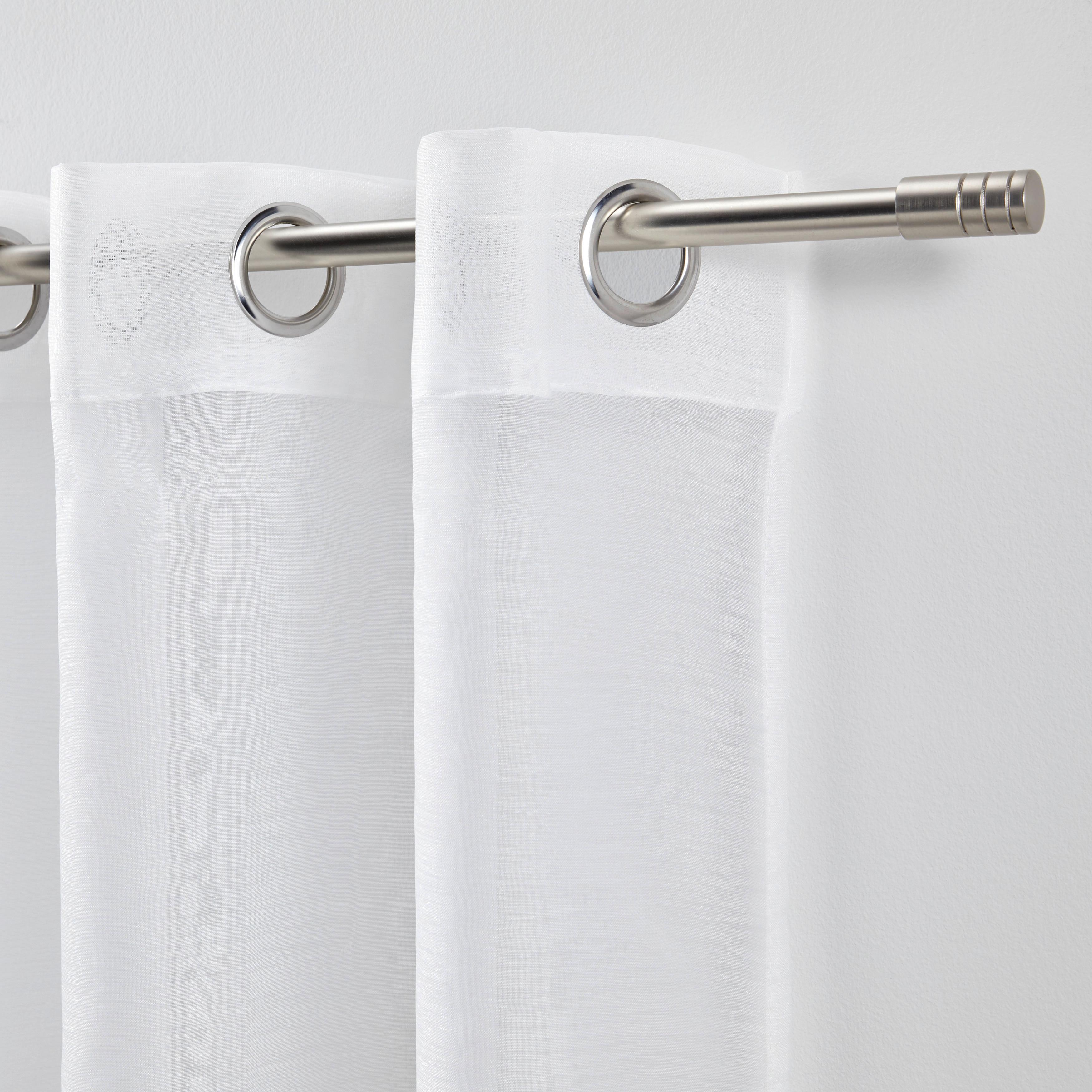 ZÁVES S OČKAMI Dolly, 140/245 cm - biela, textil (140/245cm) - Modern Living