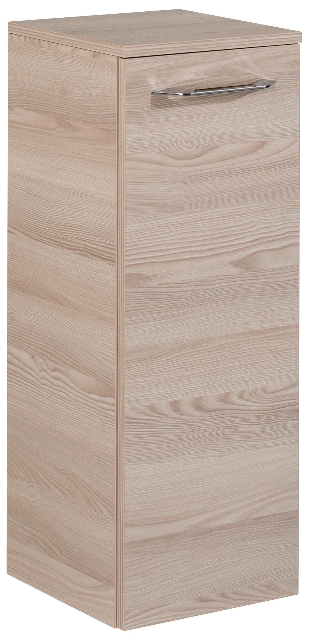 Midischrank mit Türdämpfer B. Clever B: 30,5cm, Esche - Eschefarben, MODERN, Glas/Holzwerkstoff (30,5/81/32cm) - MID.YOU