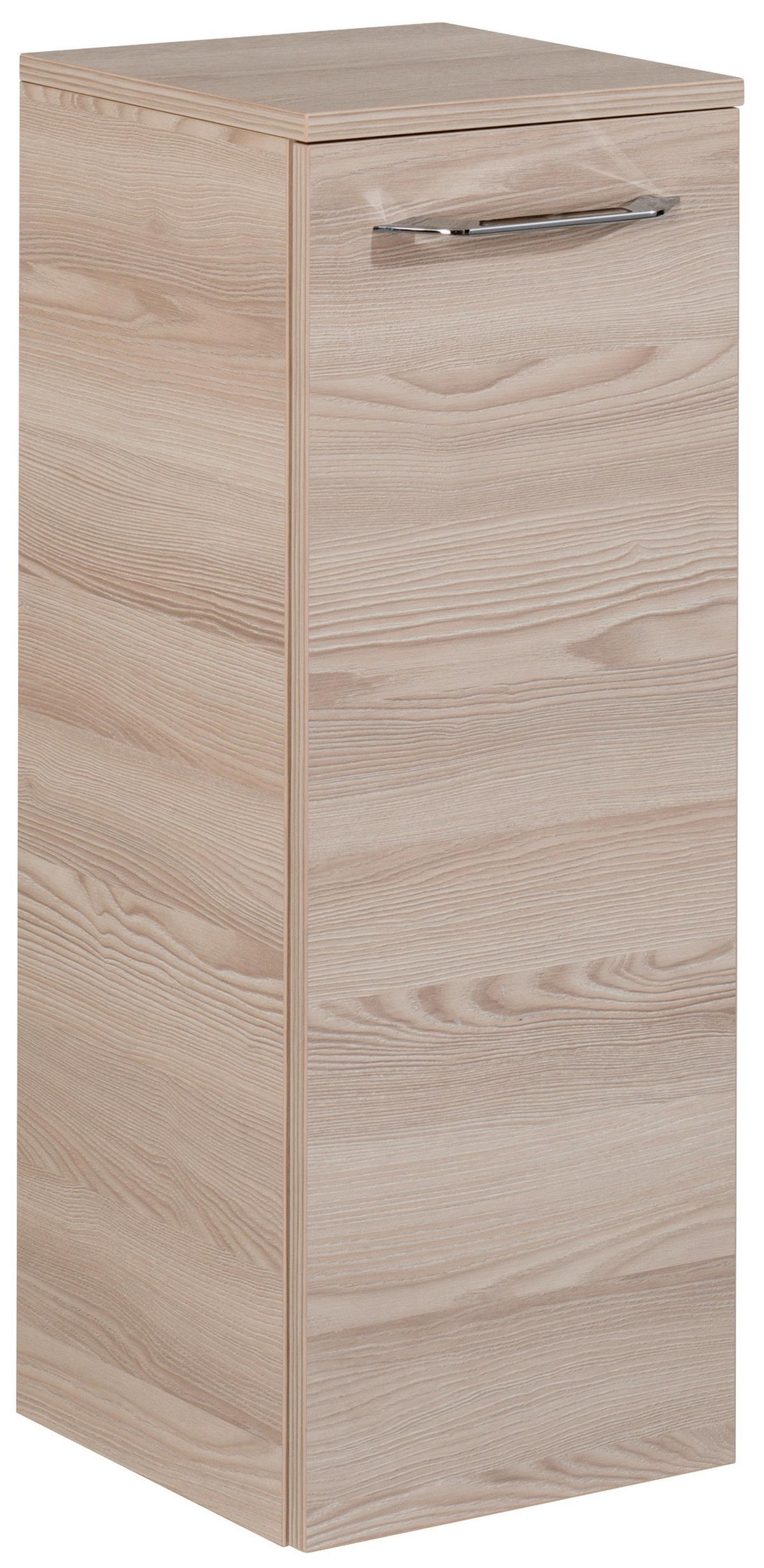 Midischrank mit Türdämpfer B. Clever B: 30,5cm, Esche - Eschefarben, MODERN, Glas/Holzwerkstoff (30,5/81/32cm) - MID.YOU
