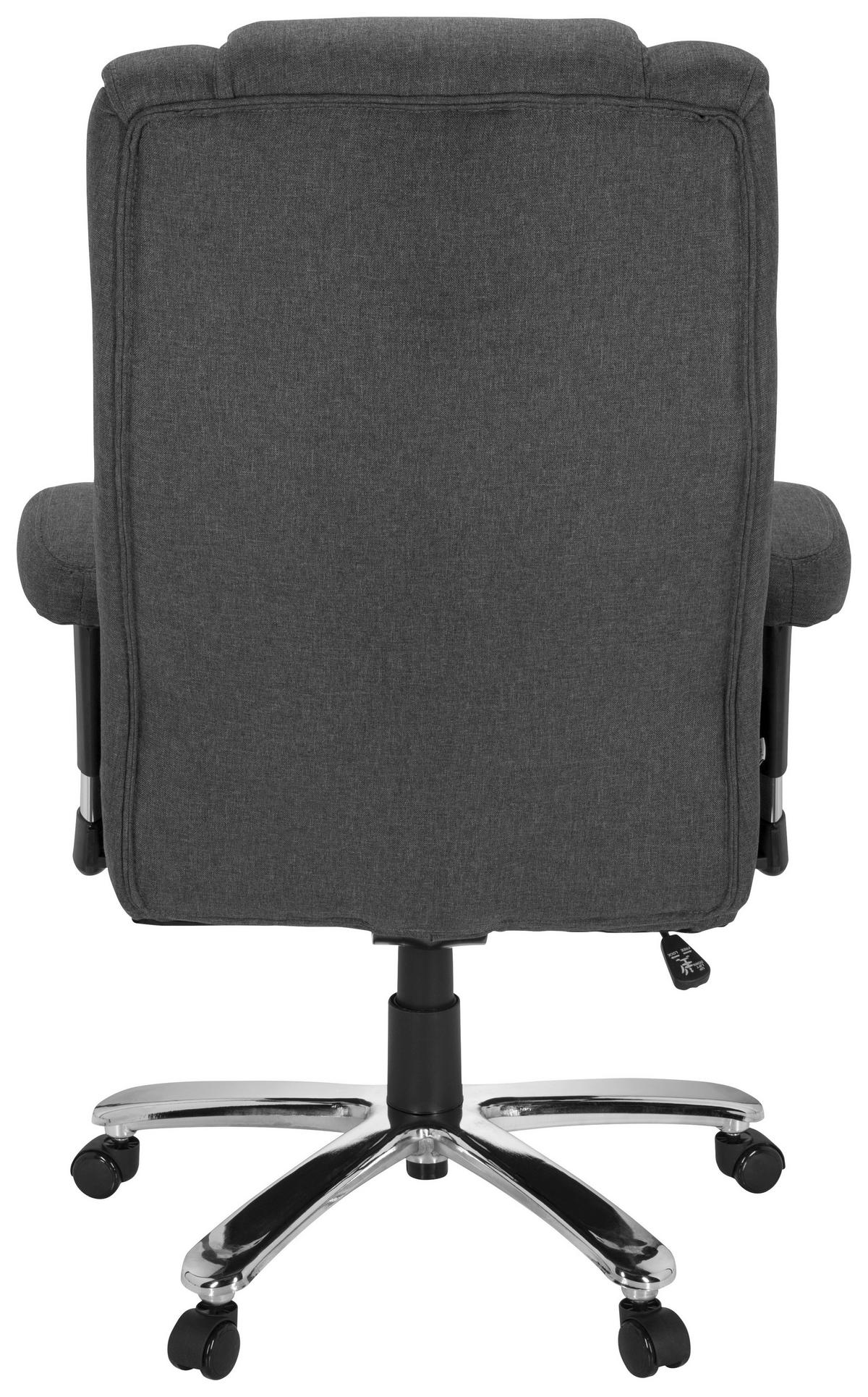 Chefsessel Builder Xxl I Dunkelgrau - Dunkelgrau/Silberfarben, MODERN, Kunststoff/Textil (76/123/81cm) - MID.YOU