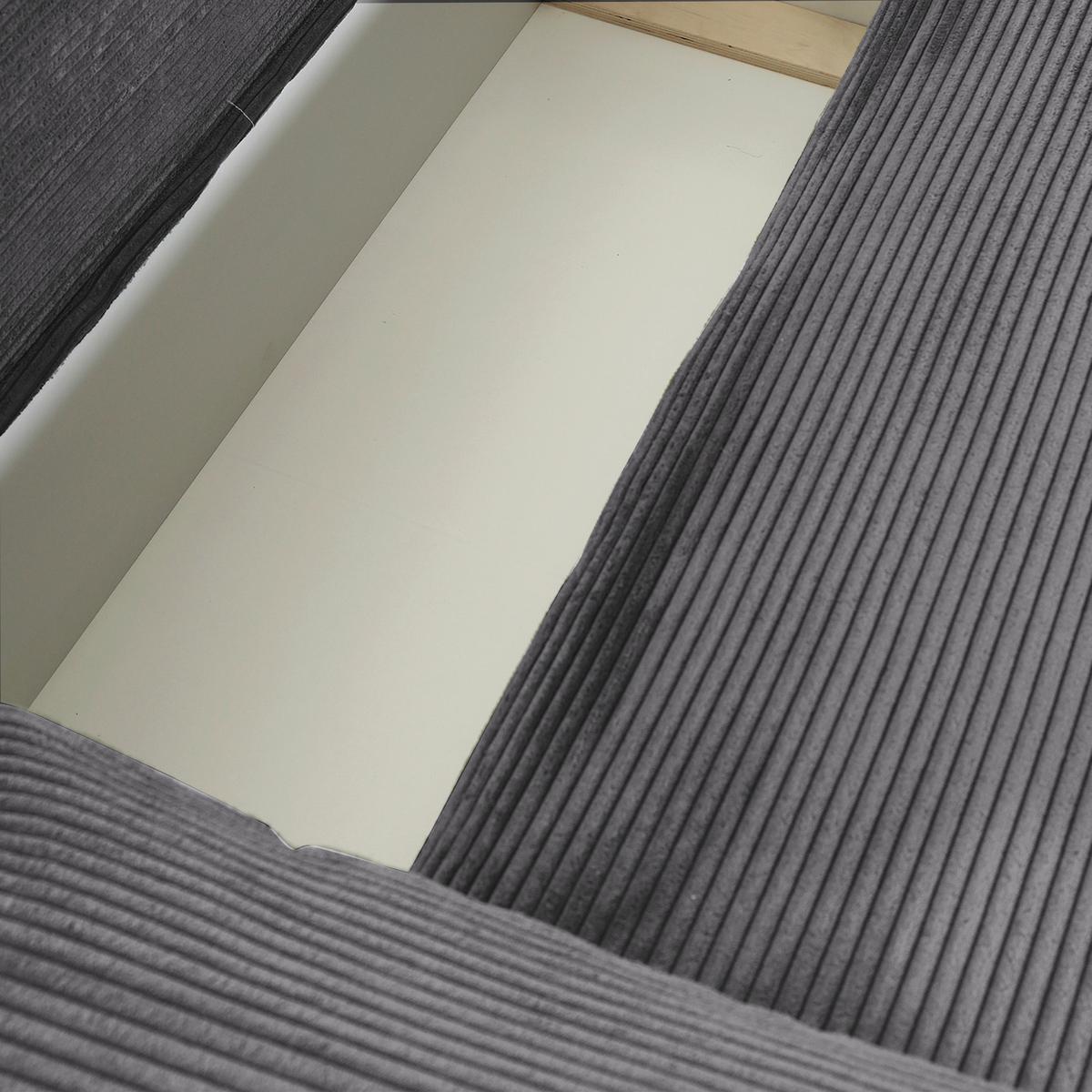 Ecksofa Cuty Dunkelgrau S: 266x180 cm - Dunkelgrau/Schwarz, KONVENTIONELL, Textil (266/180cm) - MID.YOU