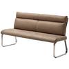 Sitzbank Mit Lehne Sandfarben Rabea B: 160 Cm - Sandfarben/Edelstahlfarben, Design, Textil/Metall (160/98/70cm) - Livetastic