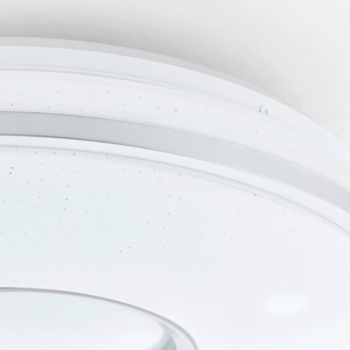 Led-deckenleuchte Visitation Ø 39 Cm Mit Sternenhimmel - Silberfarben/Weiß, Design, Kunststoff/Metall (39/10,3cm) - Brilliant