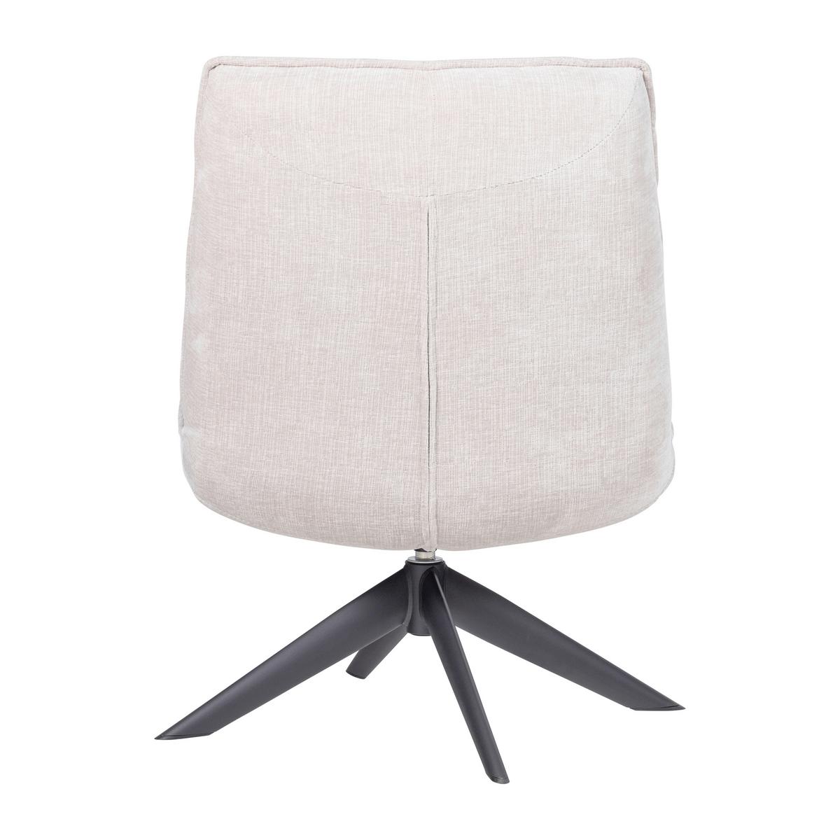 SESSEL Jouke Naturfarben B: 70cm - Schwarz/Naturfarben, MODERN, Textil/Metall (70/97/85cm) - Livetastic