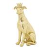 Skulptur Dog Gold Goldfarben, B: 20 cm - Goldfarben, Basics, Kunststoff (20/33/12.5cm)