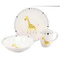 Kindergeschirrset 3 -Teilig. Steinzeug, Giraffe - Multicolor, Basics, Keramik - Creatable