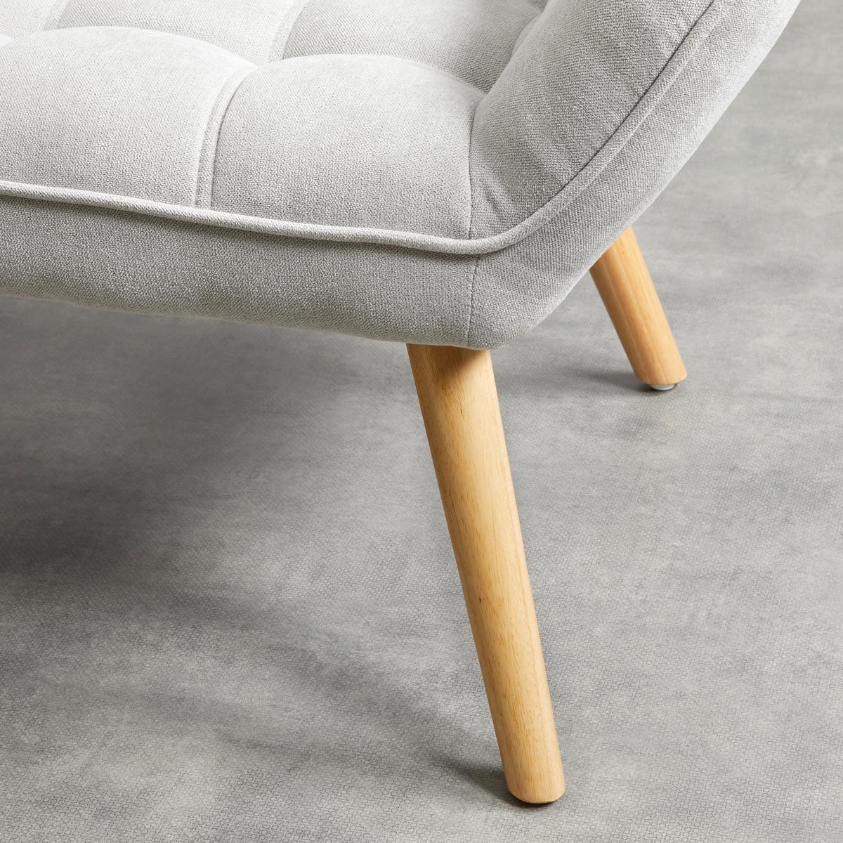 Dvoumístná pohovka MONIQUE, světle šedý velur - světle šedá, Moderní, dřevo/textil (127/76/74,5cm) - Bessagi Home