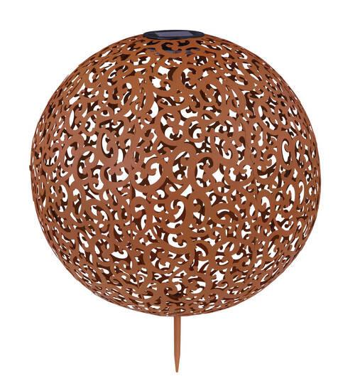 Solarleuchte Solar - Rostfarben, Basics, Metall (40/50cm) - Globo