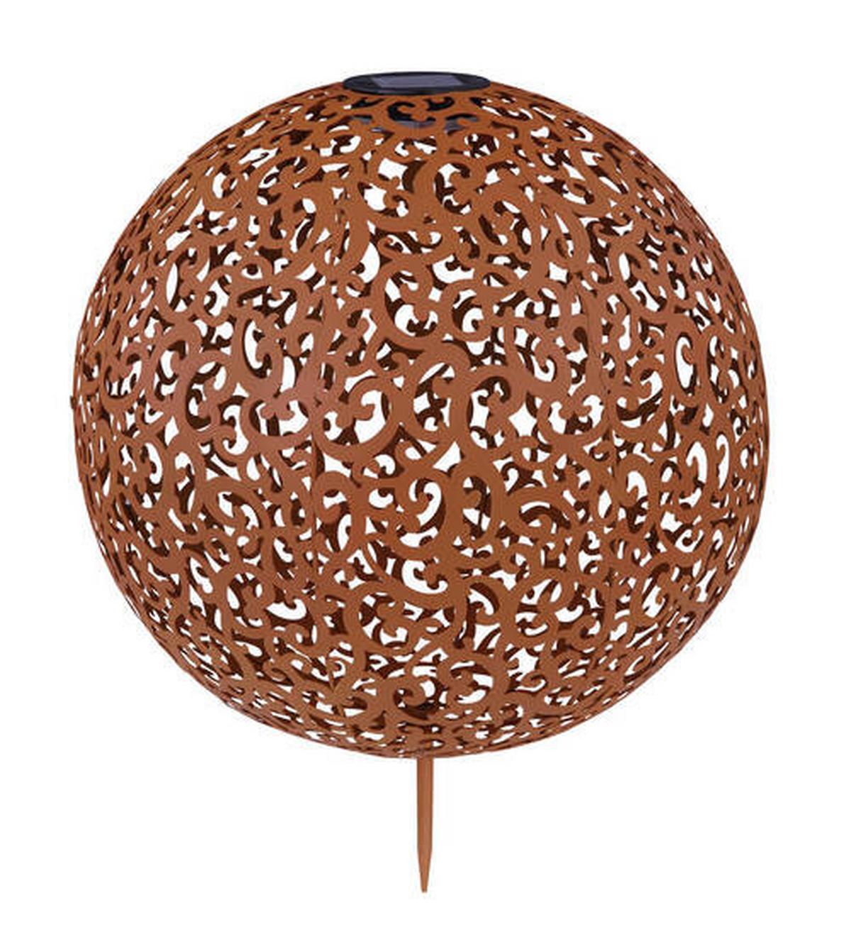 Solarleuchte Solar - Rostfarben, Basics, Metall (40/50cm) - Globo